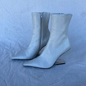 Jeffrey Campbell Compass Bootie Light Gray‎ Womens Size 7.5